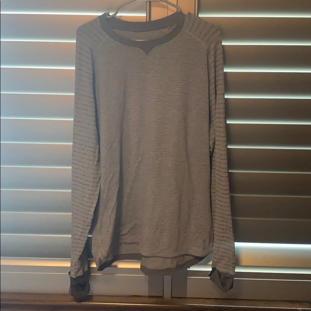 Grey Striped Lululemon Longsleeve